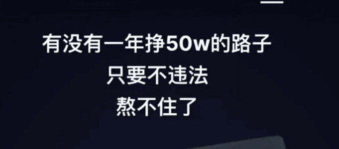 一年賺50萬(wàn)，還不違法嗎？