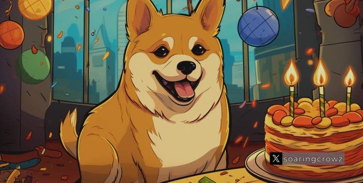 Dogecoin(DOGE)經(jīng)典迷因狗慶祝 18 歲
