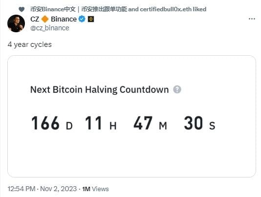 比特幣“熊轉(zhuǎn)?！钡褂?jì)時(shí)！趙長(zhǎng)鵬的一張照片引起了熱烈的討論 微型戰(zhàn)略塞勒：BTC的“理想切入點(diǎn)”