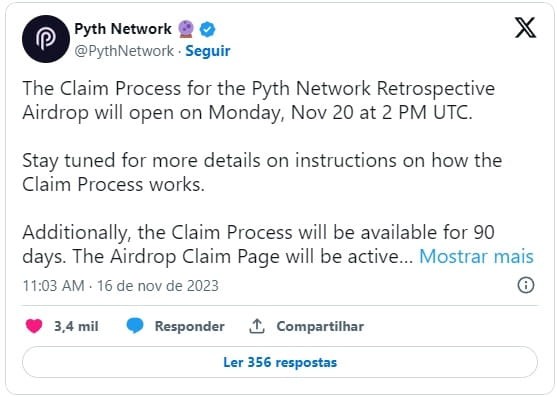 你有以太坊，Solana 還是 Polygon？不要錯過 PYTH 空投