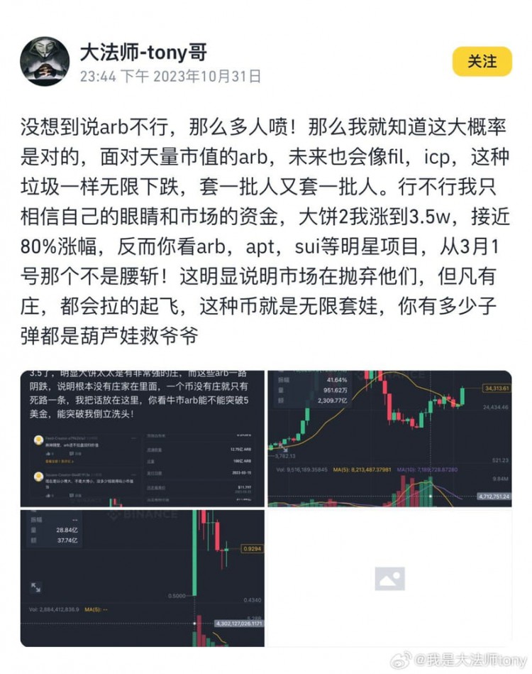 去買(mǎi)arb,apt,sui,wld等L2天量市值的項(xiàng)目的人就
