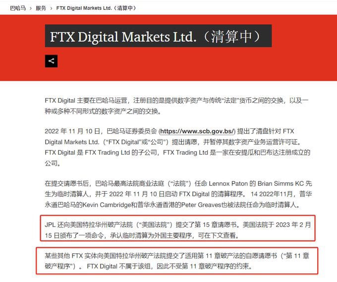 重組為何又清算?FTX Digital Markets Lt