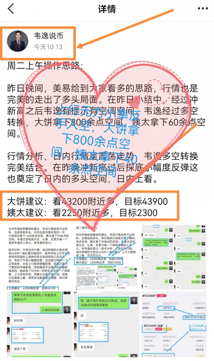 [韋逸說(shuō)幣]上午建議收益豐厚 下午收取利潤(rùn)