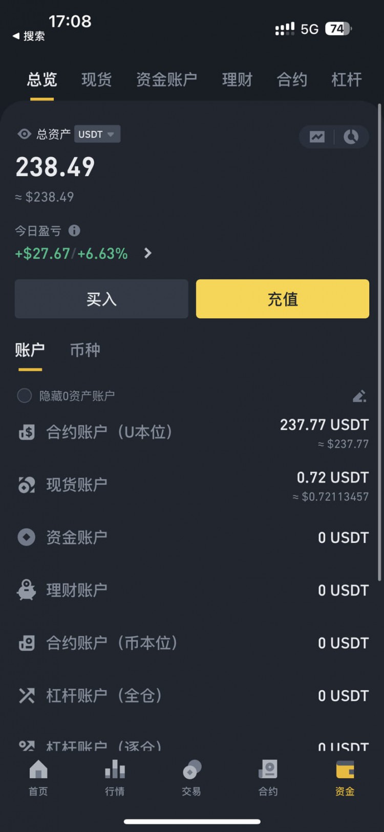 04年爆倉男孩實盤更新，翻倉成功40u