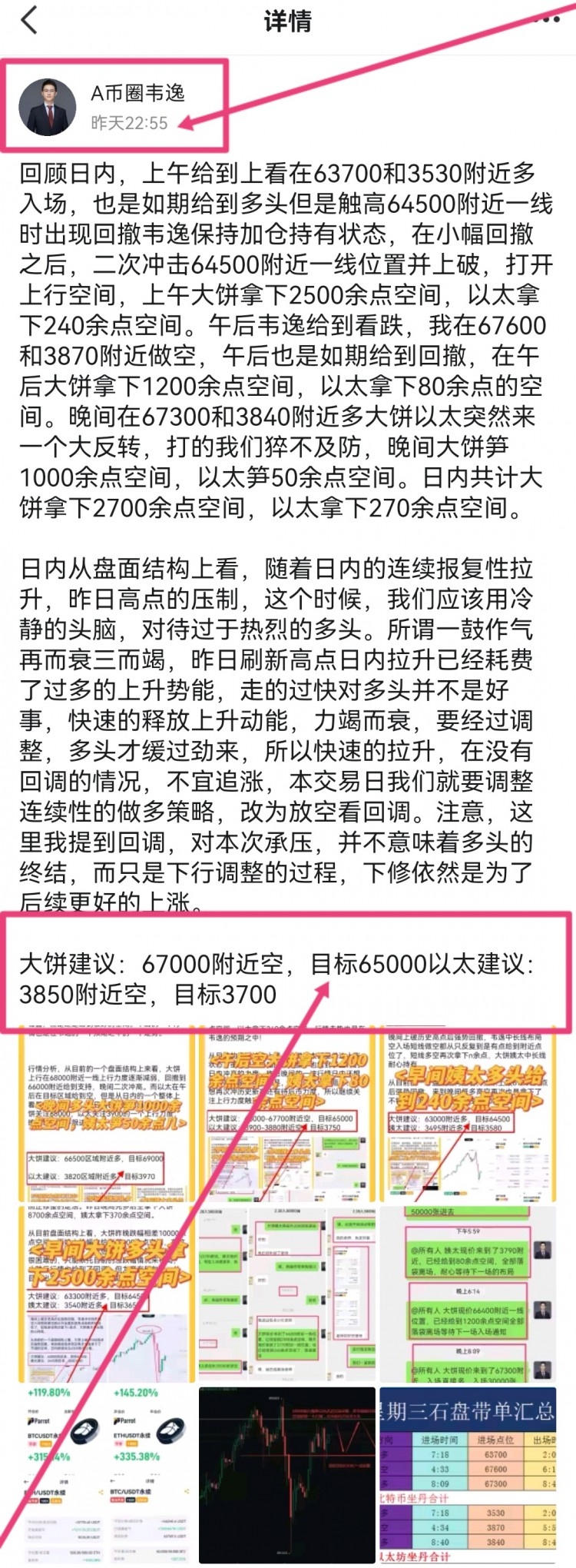 [韋逸說幣]韋逸晚盤看空大餅成功拿下1300余點空姨太拿下40余點空