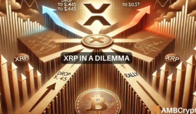 XRP 處于十字路口：跌至 0.445 美元或反彈至 0.445 美元或反彈